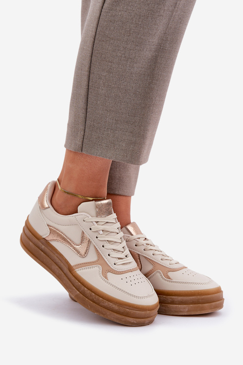 Dámské tenisky na platformě béžové Annines