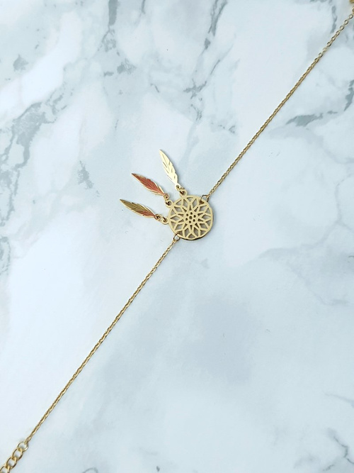 Dámský Náramek na řetězec Lapač Snů zlatá Melody