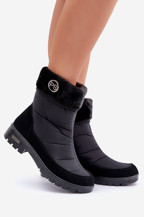 Dámské Módní zateplené sněhule Progress PROGJ-21-13 Černé