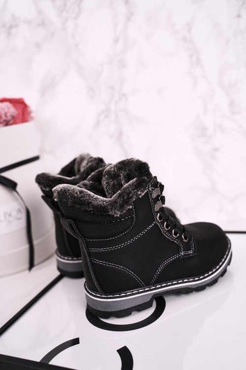 Detské pasce izolované kožušinou čierny Luke