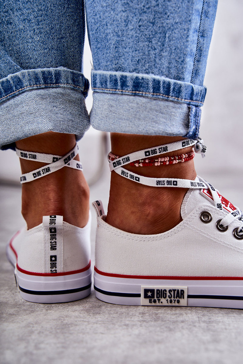 Dámské Materiál Sneakers Big Star KK274101 Bílá