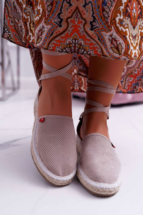 Dámské Espadrilky Big Star Na Klínem Béžové DD274A193