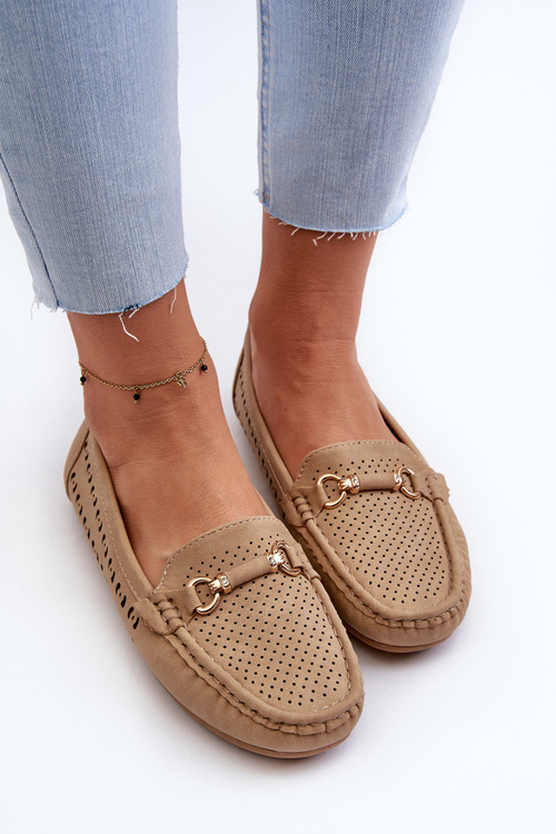 Dámske čierne čipkované mokasíny Rasirna