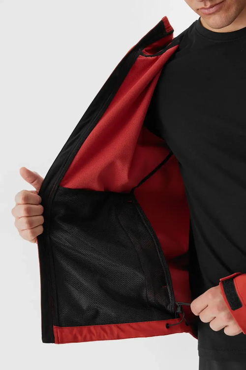 Pánská softshellová bunda s kapucí červená 4F 4FWAW24TSOFM283-61S