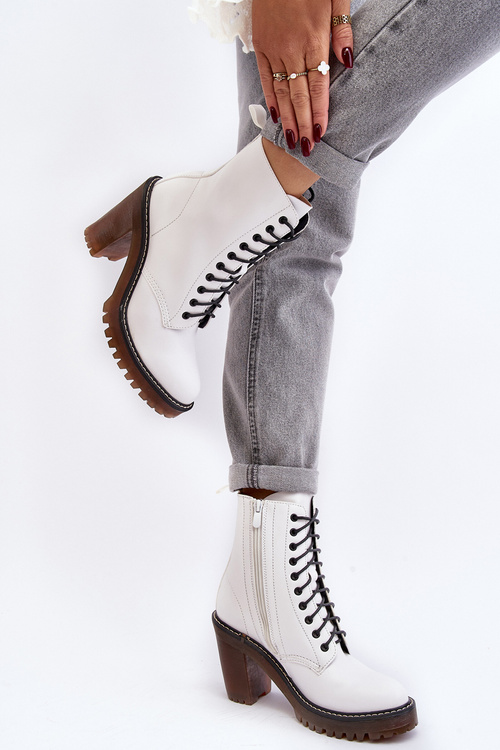 Dámske čipky -upové topánky na post Biele AROVE