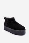 Suede Snow topánky na platforme Black Corcoran