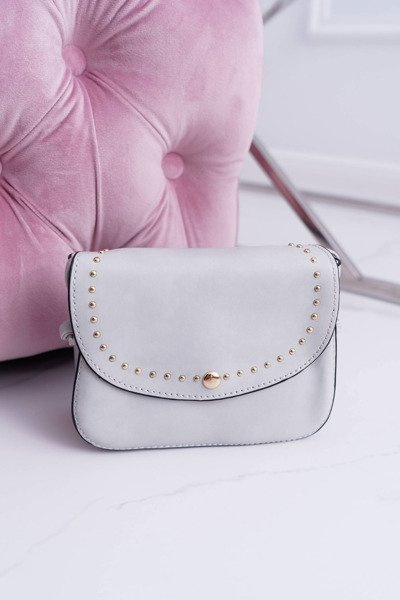 Dámská Taška Přes Rameno Malá Zlaté Nýty Šedá