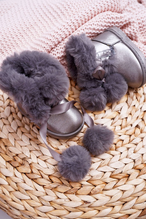 Dětské sněhule tmavě šedé Roofy