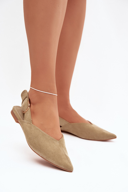 Dámske baleríny SPrackou Zelené Tanelia