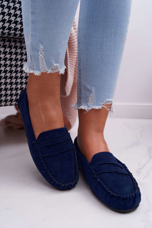 Dámske mokasínové námornícke modré bolero