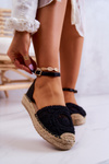 Dámské Espadrilky Na Pletené Platformě Černá Calise