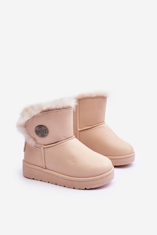 Dětské zimní boty s vyplněním kožešinou Bežové Big Star MM374084
