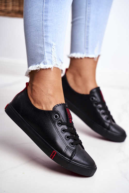 Dámské Kožené Tenisky Big Star GG274007 Černé