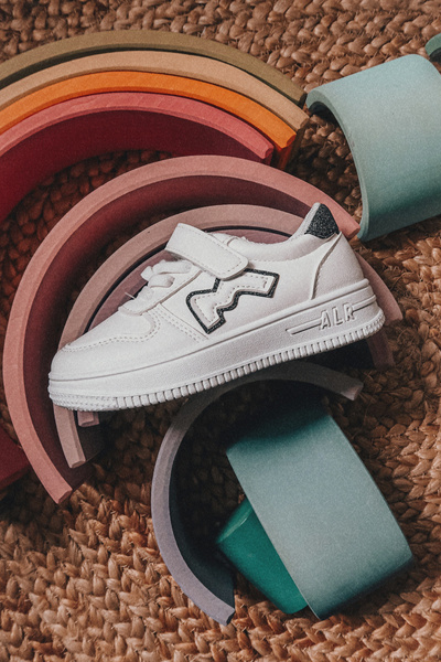 Detský športový športový suchý zips suchý zips čierny Santi