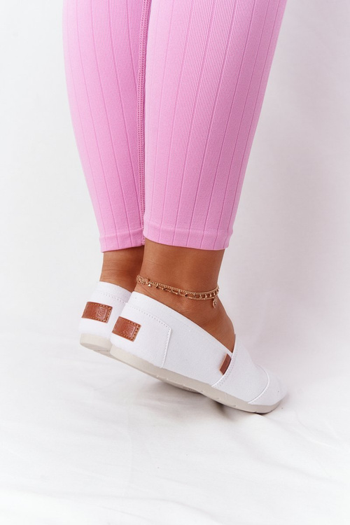 Dámske biele hodiny biele espadrilly