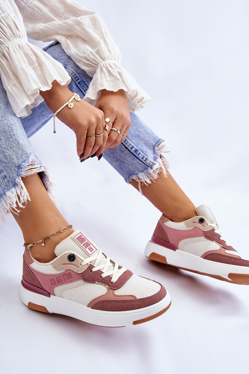 Dámske športové topánky tenisky Big Star LL274438 Pink-White