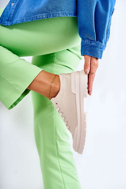 Dámske ľahké béžové tkaniny tenisky Parossa