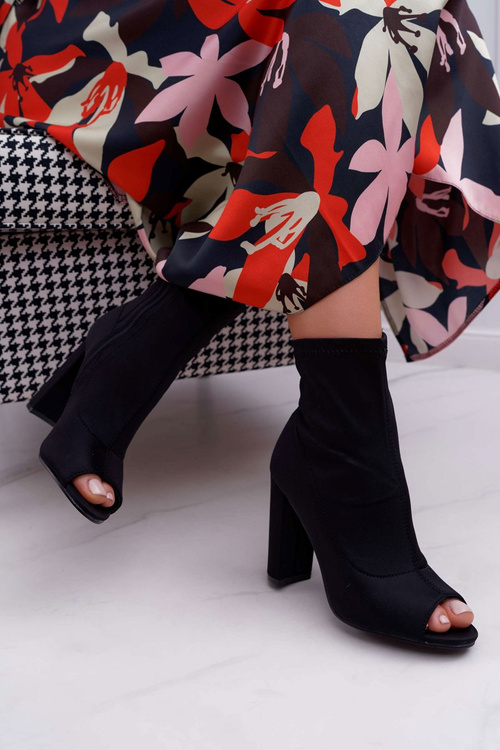 Dámské Kotníkové Boty Na Podpatku Lycra First