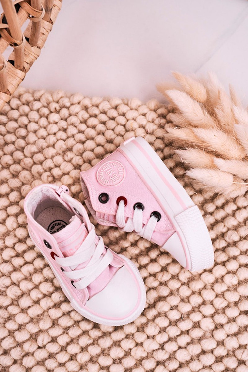 Dětské Tenisky Vysoké Se Zipem BIG STAR HH374087 Růžové