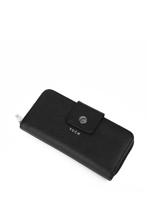 Veľká dámska peňaženka na čiernom zipsu Huntress