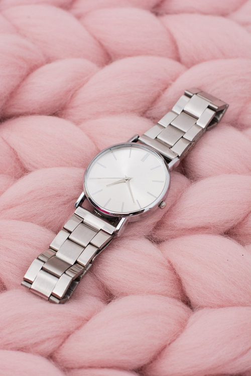 Stylish Silver Women Watch with Bracelet