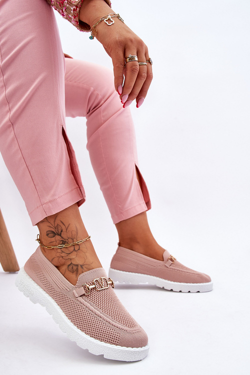 Sklz-on dámske sklz-on tenisky s ozdobou Pink Alena