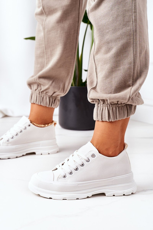 Dámské Tenisky Na Platformě Bílé Travel Time