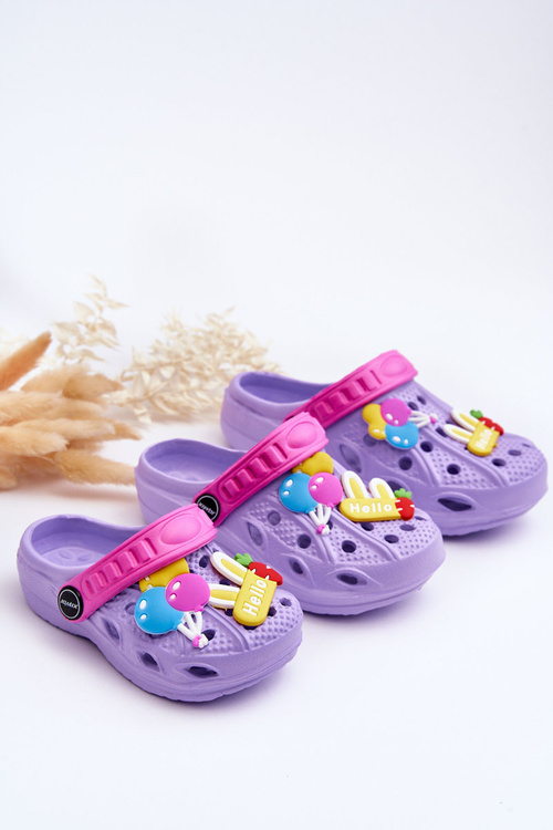 Dětské pěnové lehké sandály Crocs fialové Sweets