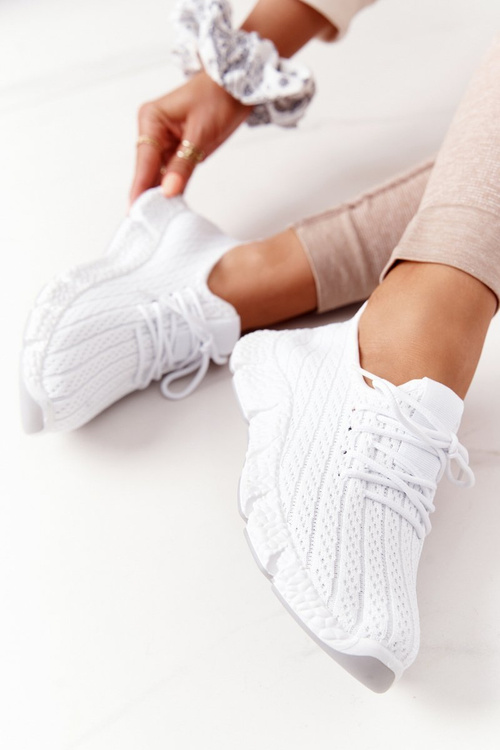 Dámská Sportovní Boty Sneakers Bílé Training