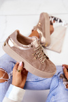 Suede Športové topánky na platforme Beige Mary Ann