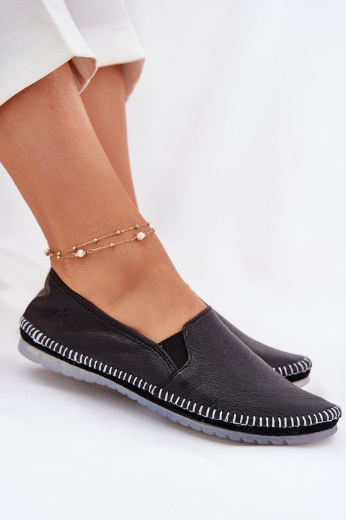 Kožené Baleríny Maciejka T3512-71 Čierne