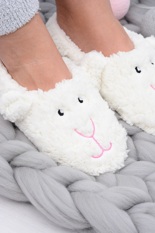 SOXO Dámské domácí papuče Psí bílá