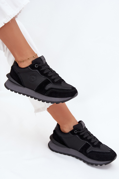 Kožené Dámske Tenisky Big Star OO274529 HI-POLY SYSTEM Čierne