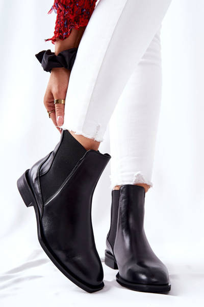 Laura Messi čierna koža Jodhpur topánky: čierna 2353