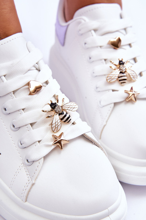 Dámská sportovní obuv na masivní platformě bílé a fialove Chante