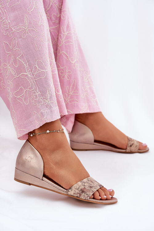 Kožené sandále Maciejka 01971-71 zlaté