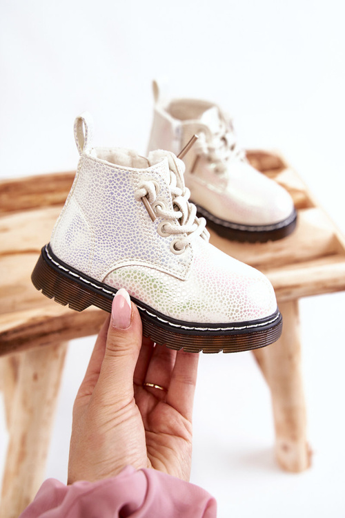 Dětské zateplené kozačky se zipem Bílý Betsy