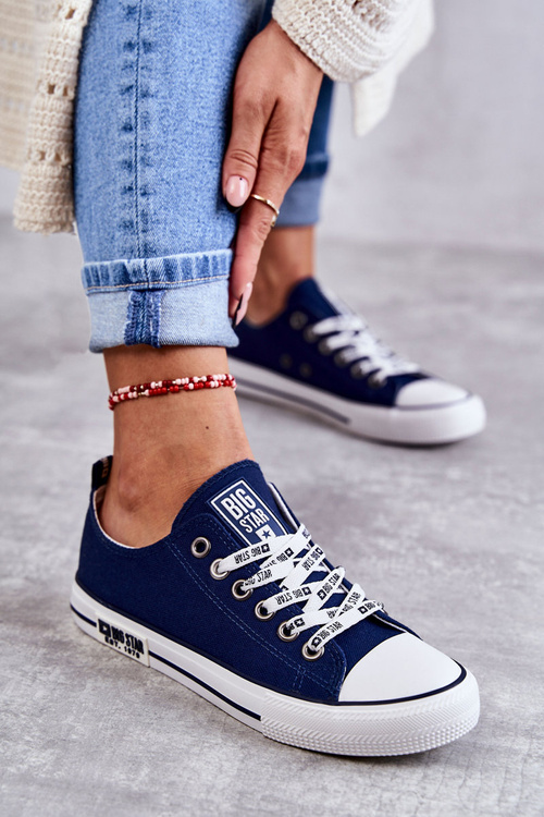 Dámske materiálne tenisky Veľká hviezda KK274103 Navy Blue