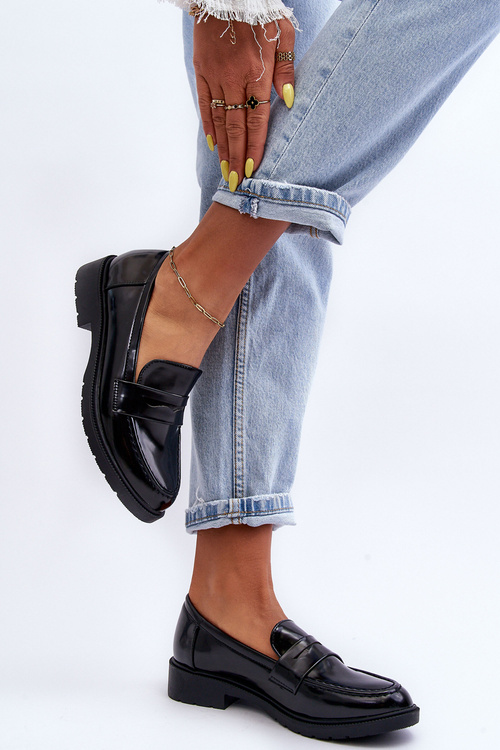 Klasické ženské mokasíny Čierne faradas