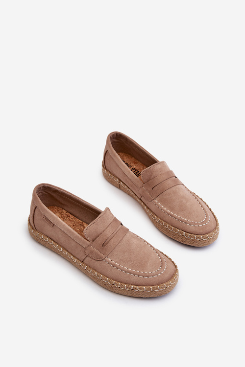 Eko Zamszowe Espadryle Pánské Big Star NN174049 Beige