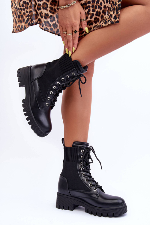 Dámske čierne melasé topánky žien pracovníčky