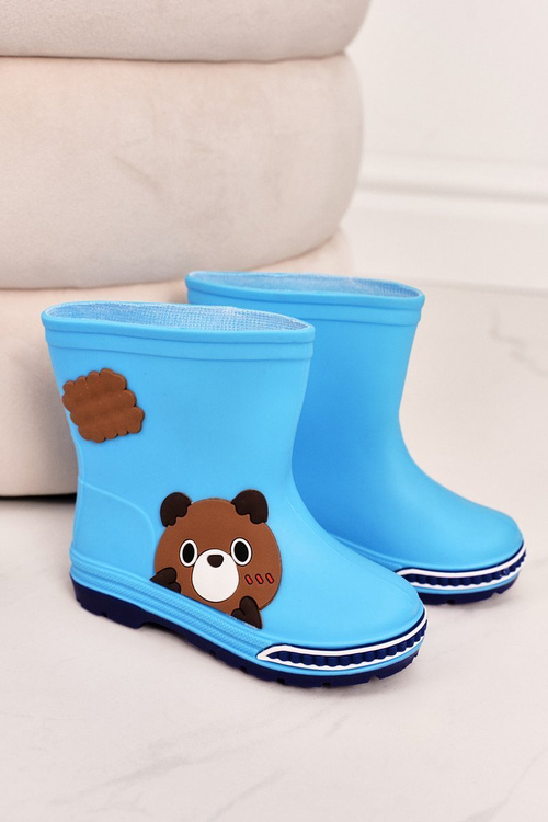 Detské galoshes s svetlo modrým medvedíkom