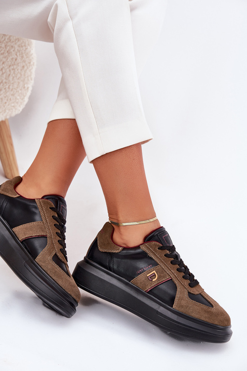 Dámské Kožené Tenisky Na Platformě Daniel Lopez Just Dare SS2D4001 Černé