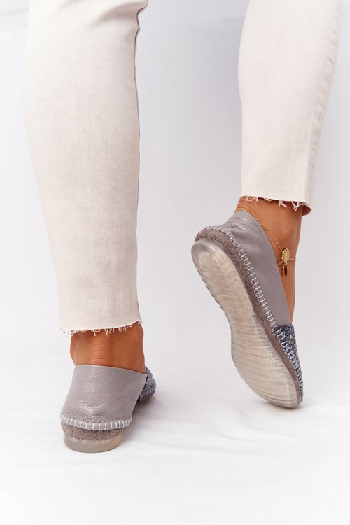 Dámské Kožené Baleríny Maciejka 01930-86 Šedé