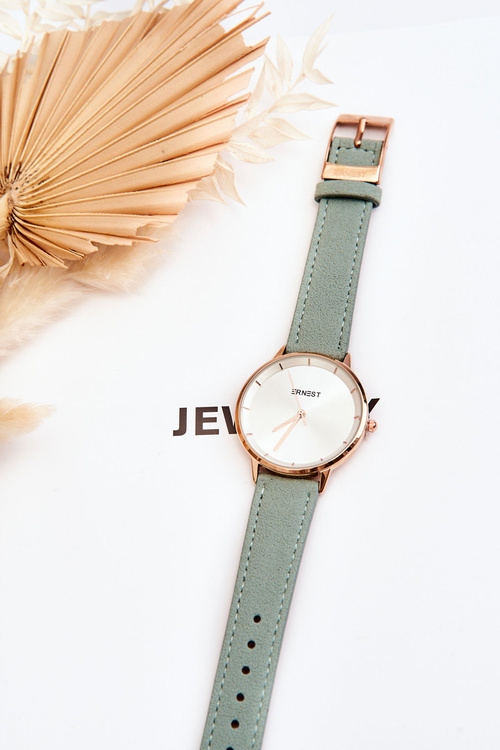 Kožené analógové hodinky Ernest 94193 Mint