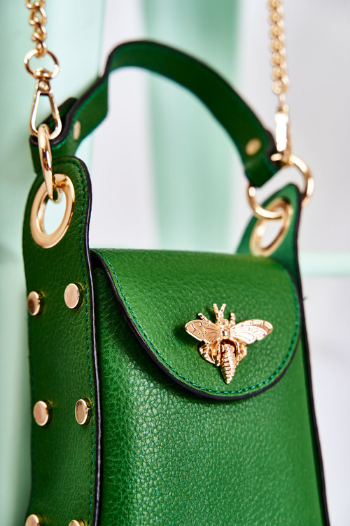 Malá dámska taška s dekoráciou zelenej Ellies