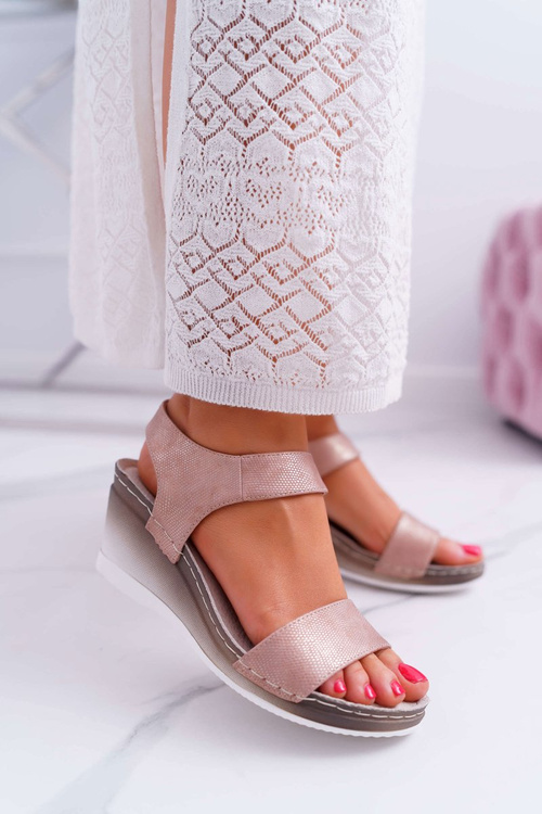 Sandály růžové zlato Gerdro