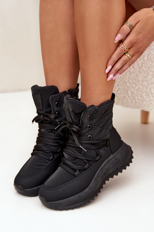 Dámské Sněhule Na Zip Big Star SS274059 Černé