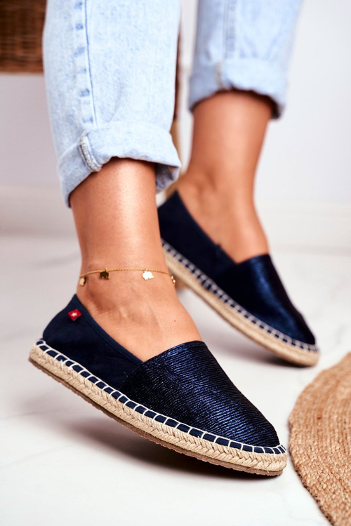 Dámské Espadrilky Pletená Podešev Granát Big Star DD274A147