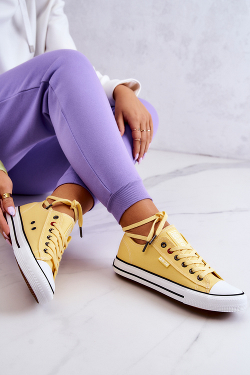 Nízke dámske tenisky veľká hviezda JJ274A002 žltá
